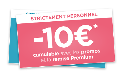 -10€ cumulable avec les promos et la remise Premium